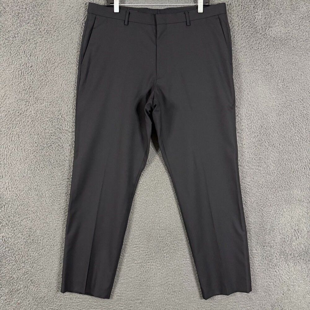 J Crew Dress Pants Mens 36x30 Black Ludlow Crosby Classic Fit Loro Piana Wool